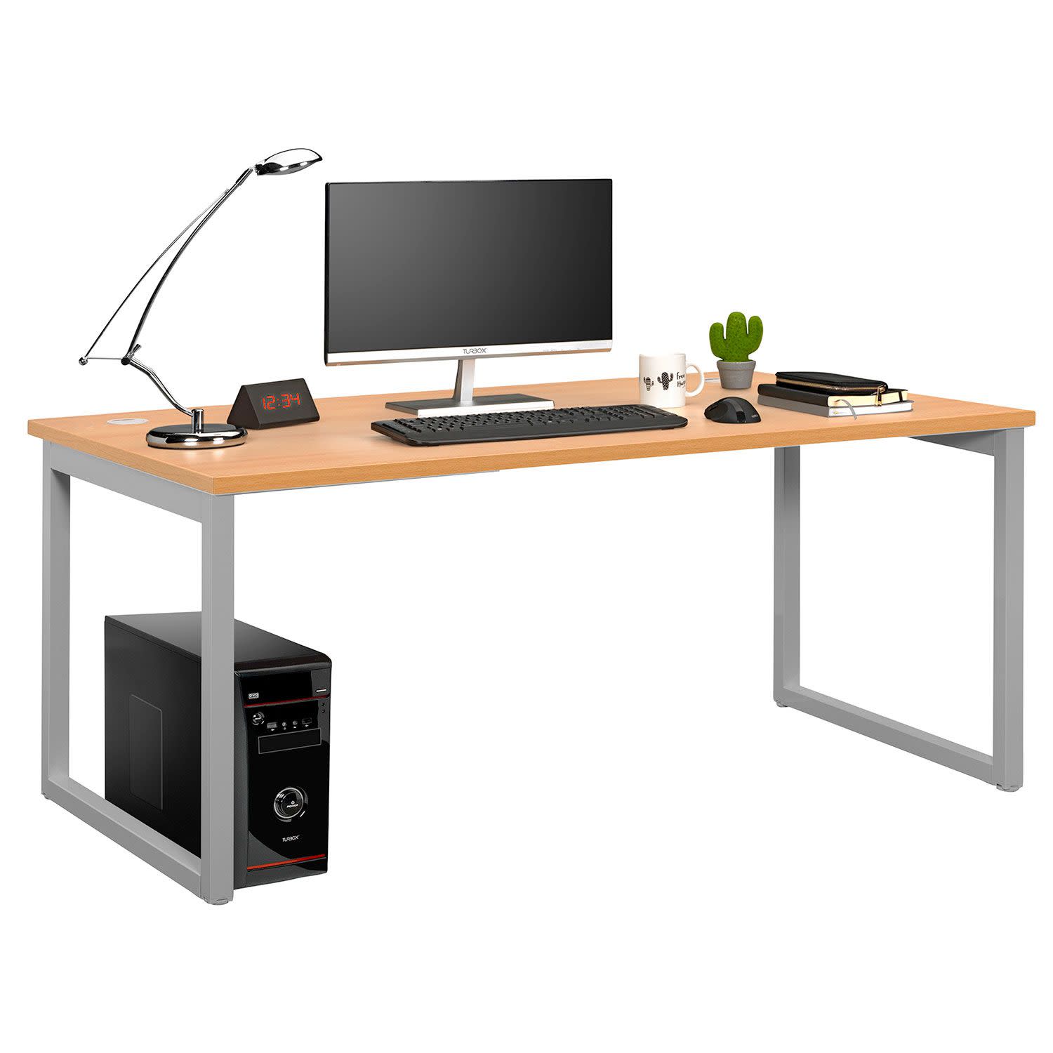 Εικόνα 1 του Quadrifoglio Γραφείο Industrial Beech (Γκρι Σκελετός) 160x80 cm