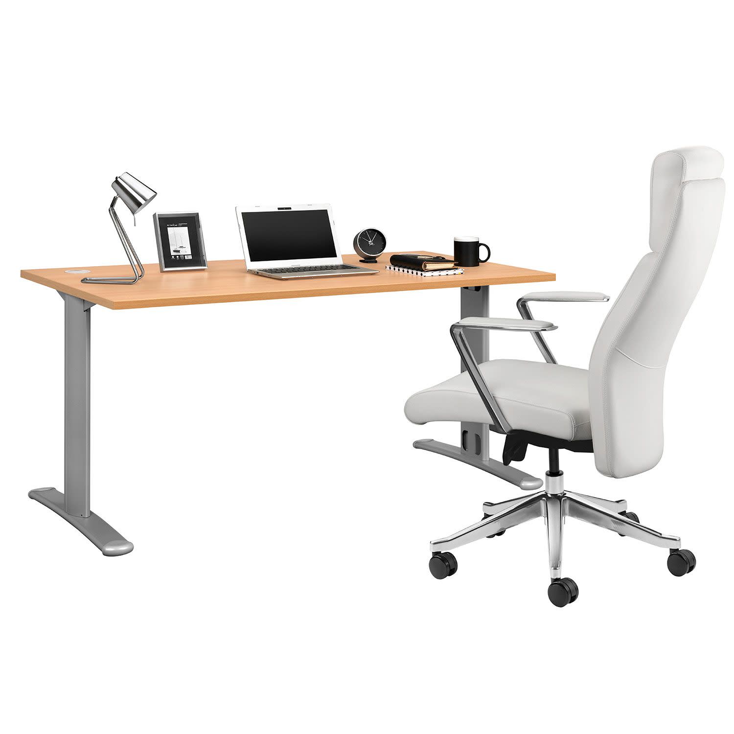 Εικόνα 2 του Quadrifoglio Γραφείο Exe Beech (Γκρι Σκελετός) 140x80 cm