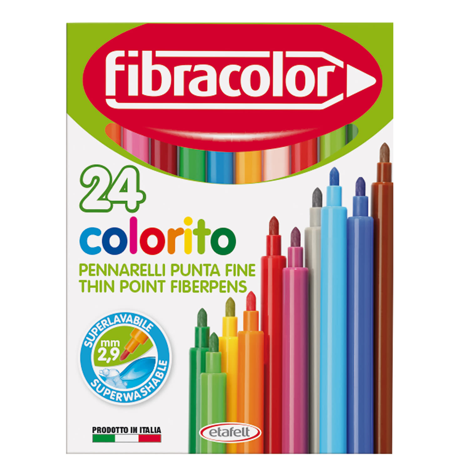 Μαρκαδόροι Ζωγραφικής Λεπτοί Colorito Superwashable 24τεμ. | Plaisio.gr