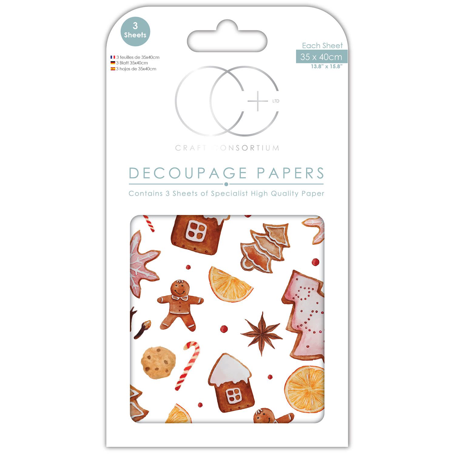 Εικόνα 2 του Craft Consortium Χαρτί Decoupage Gingerbread