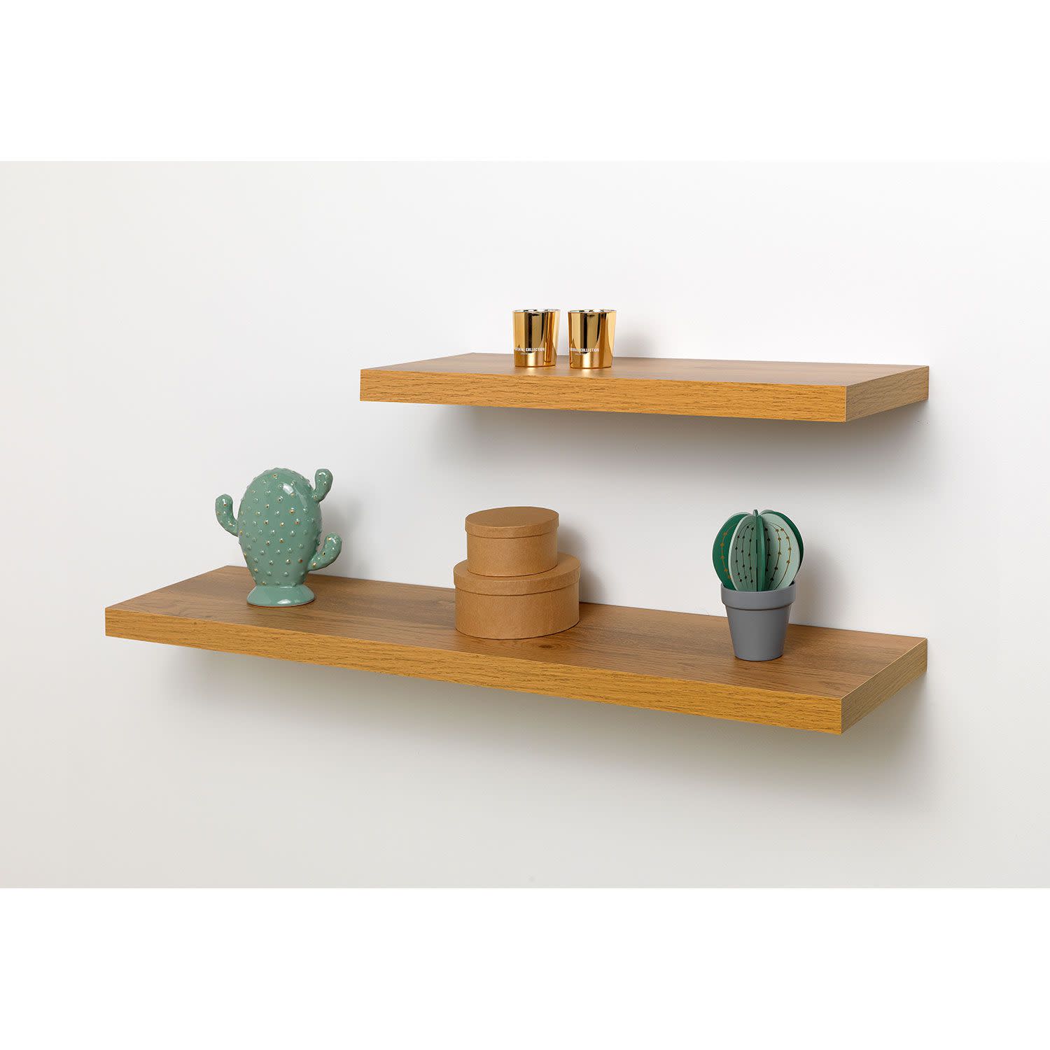 Κάνε κλικ για να δεις την εικόνα 3 του Sentio Ράφι Τοίχου Βελανιδιά 100x23,5cm