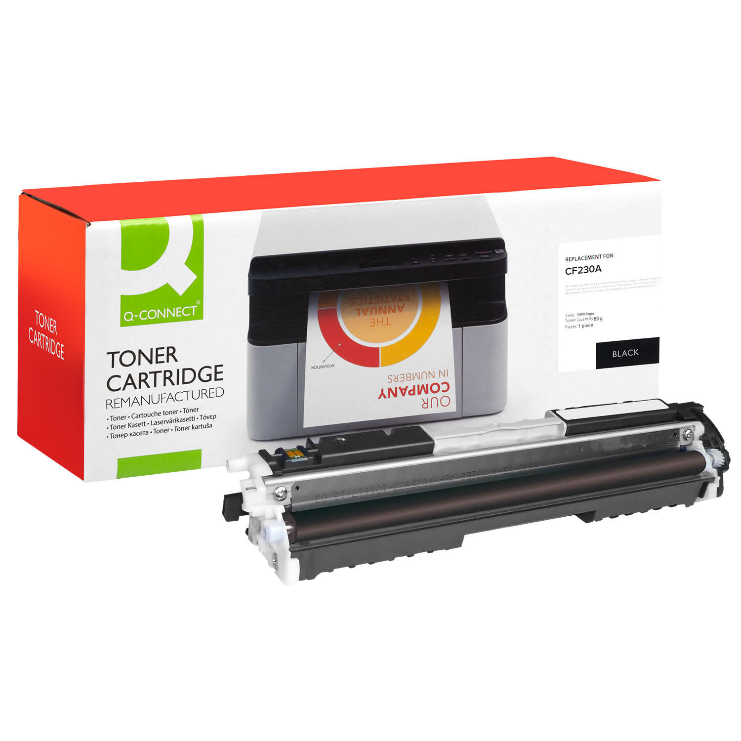 Κάνε κλικ για να δεις την εικόνα 1 του Toner Q-Connect 30A / CF230A Black Ανακαινι