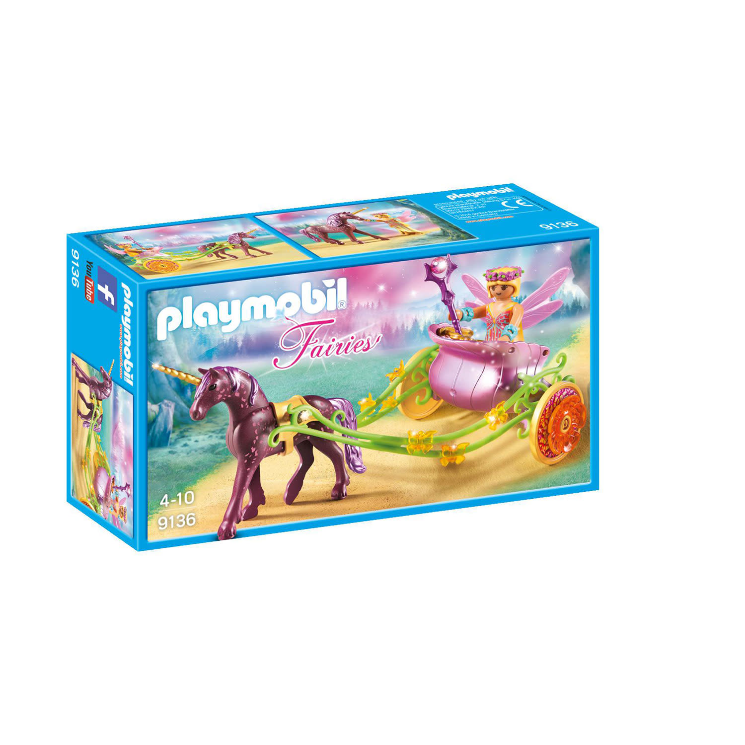 Κάνε κλικ για να δεις την εικόνα 1 του playmobil Fairies Νεραϊδοάμαξα Με Μονόκερο 9136