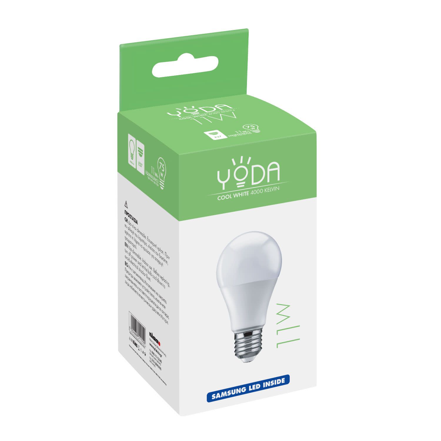 Εικόνα 2 του Yoda LED ΣΦΑΙΡΙΚΗ 11W  Ε27 A60 4000K 1000L ΛΑΜΠΑ