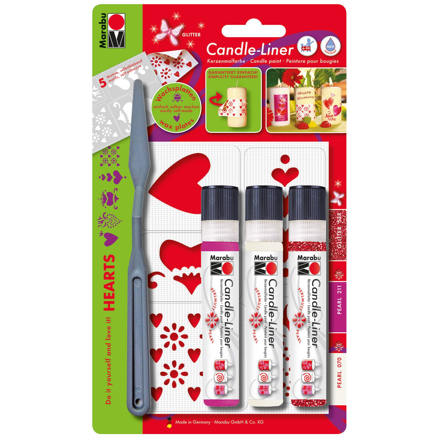 Εικόνα 1 του Marabu Candle Liner Hearts