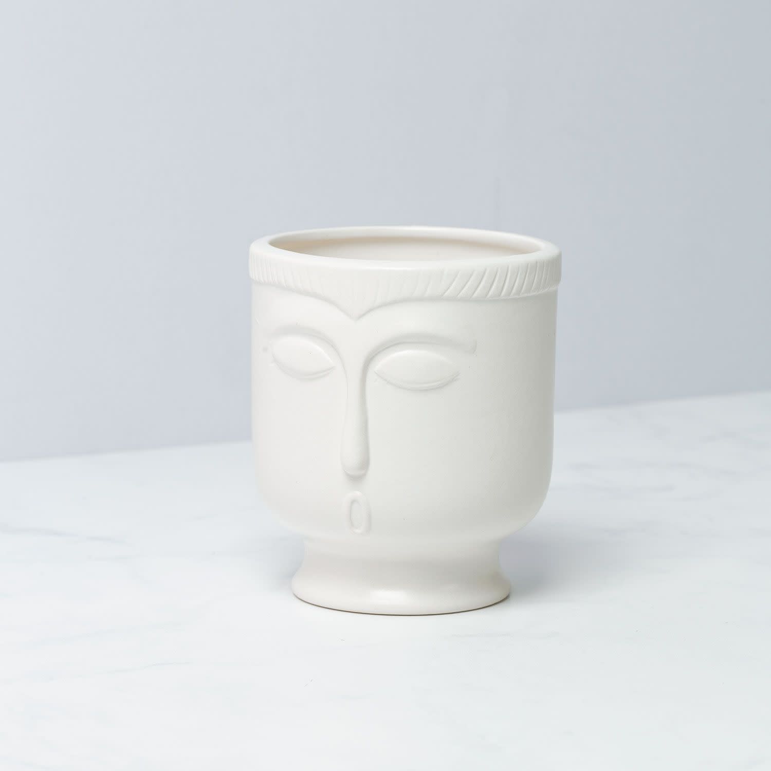 Sentio Λευκή Γλάστρα Face B&W