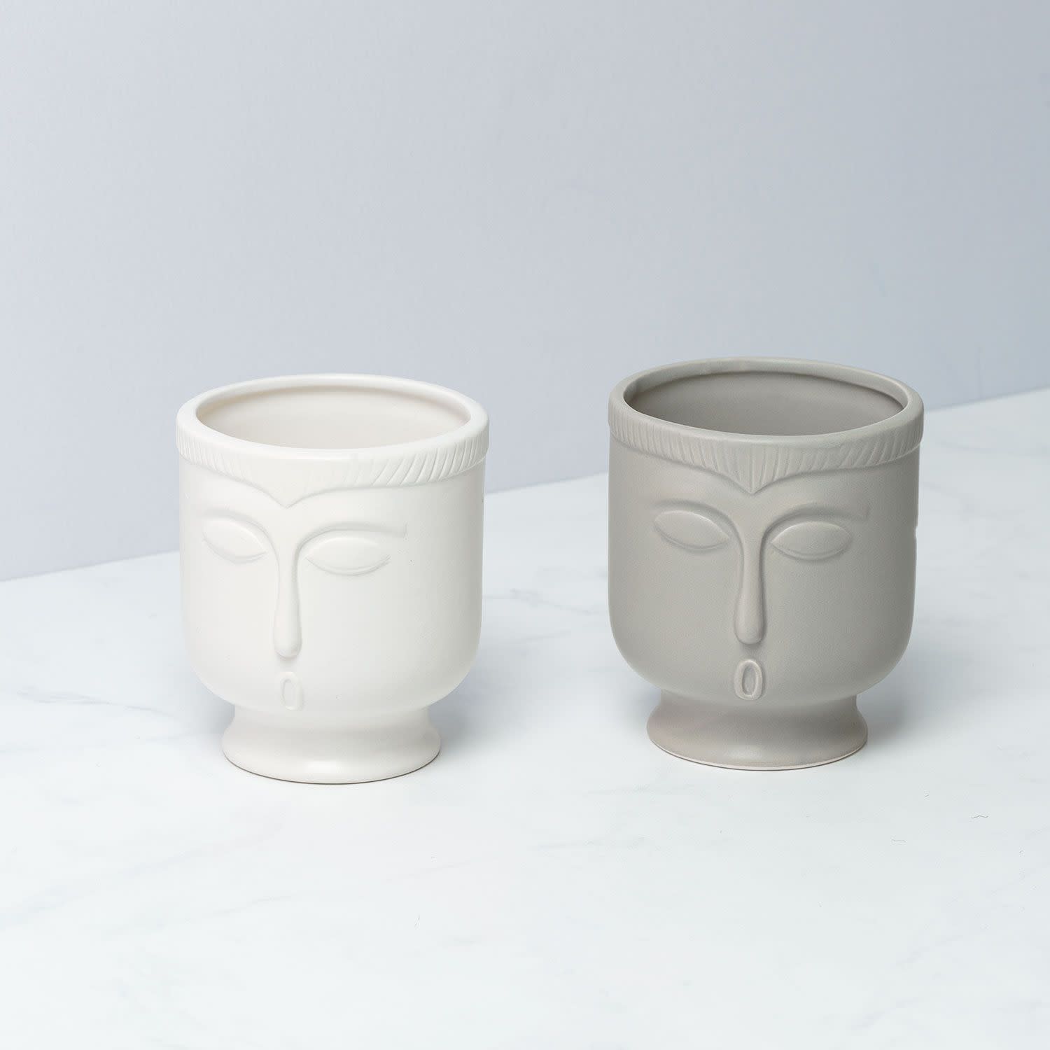 Εικόνα 3 του Sentio Λευκή Γλάστρα Face B&W