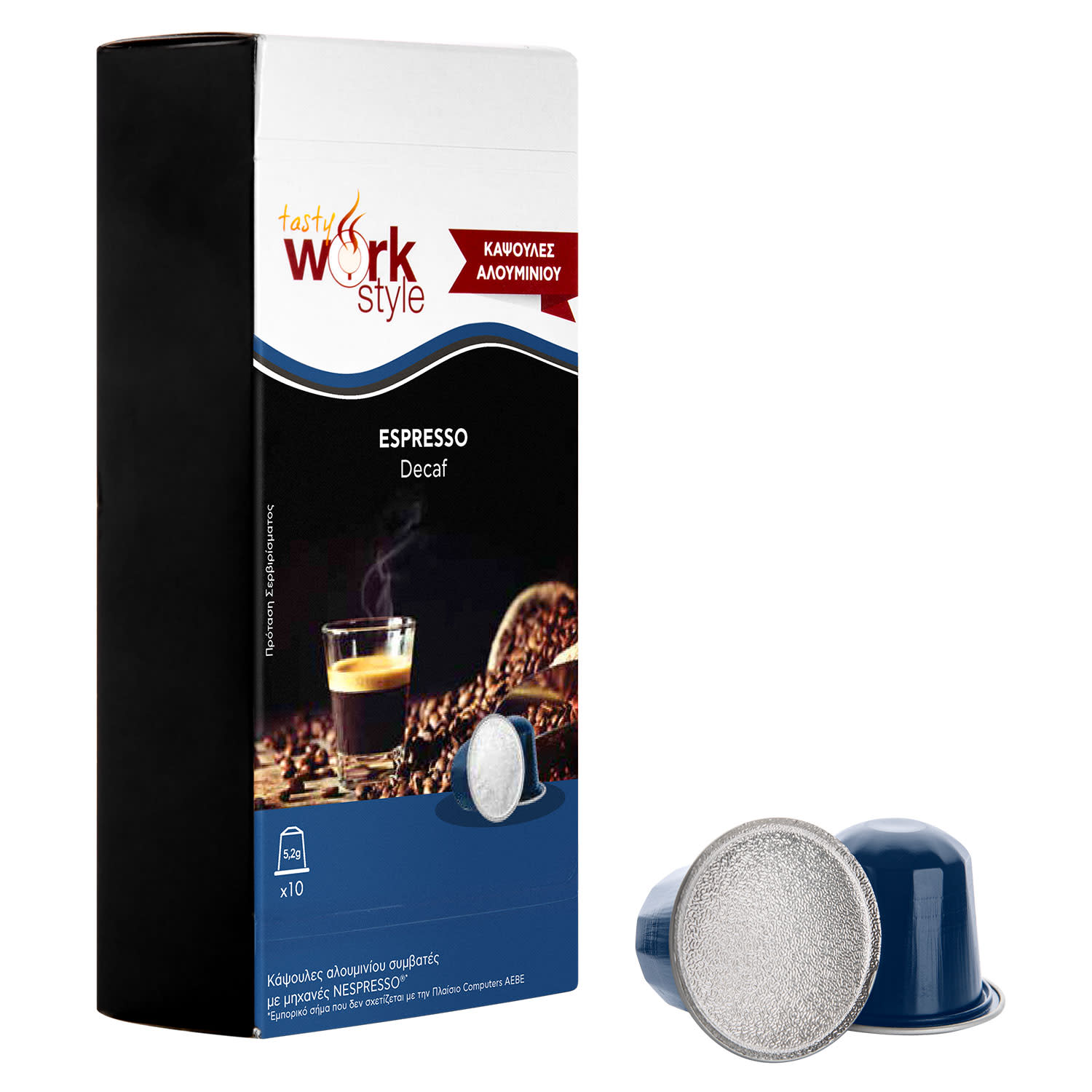 Κάνε κλικ για να δεις την εικόνα 1 του Tasty Workstyle Κάψουλες Espresso 10x5,2g Decaf