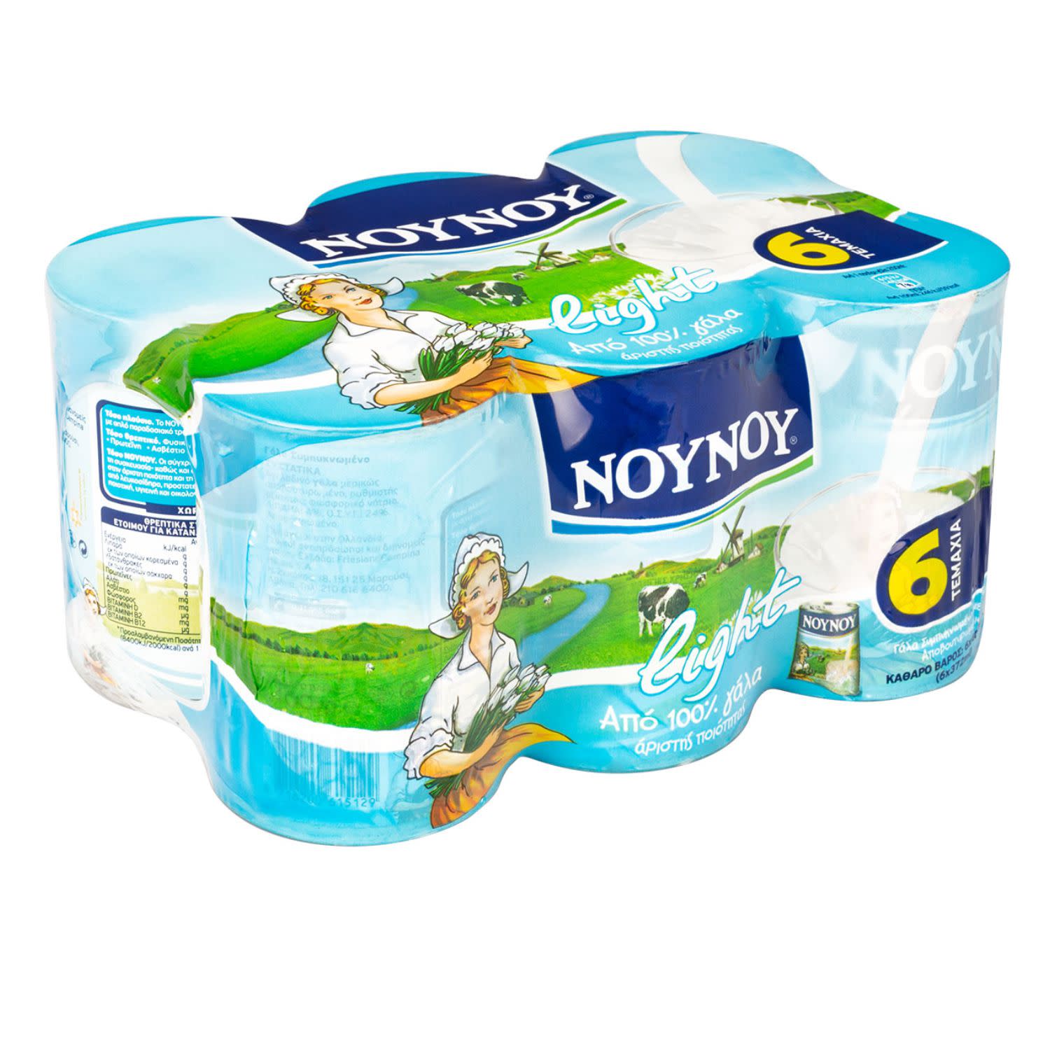 NOYNOY Γάλα Εβαπορέ Light Multipack 6x400gr