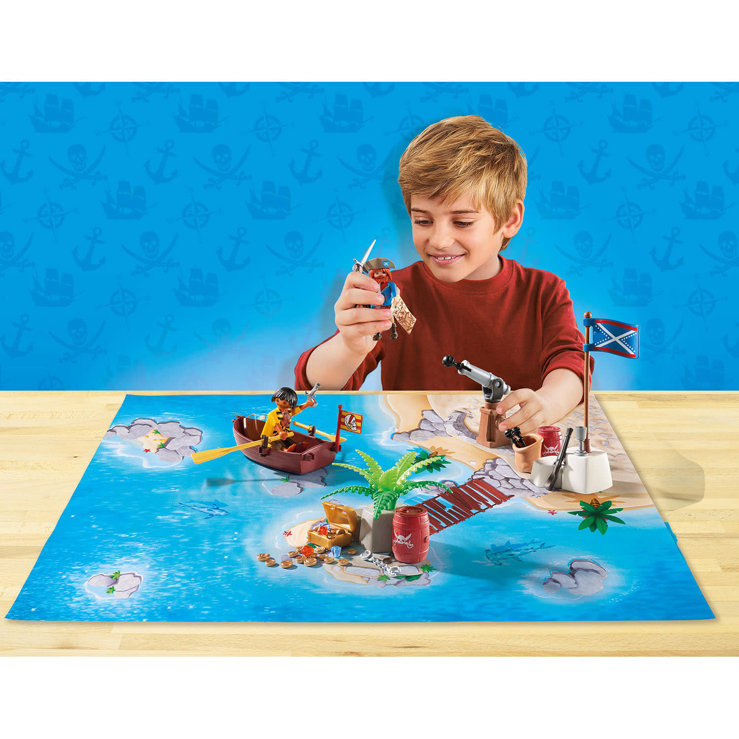 Κάνε κλικ για να δεις την εικόνα 2 του playmobil 9328 Επιφάνεια παιχνιδιού "Πειρατική περιπέτεια"