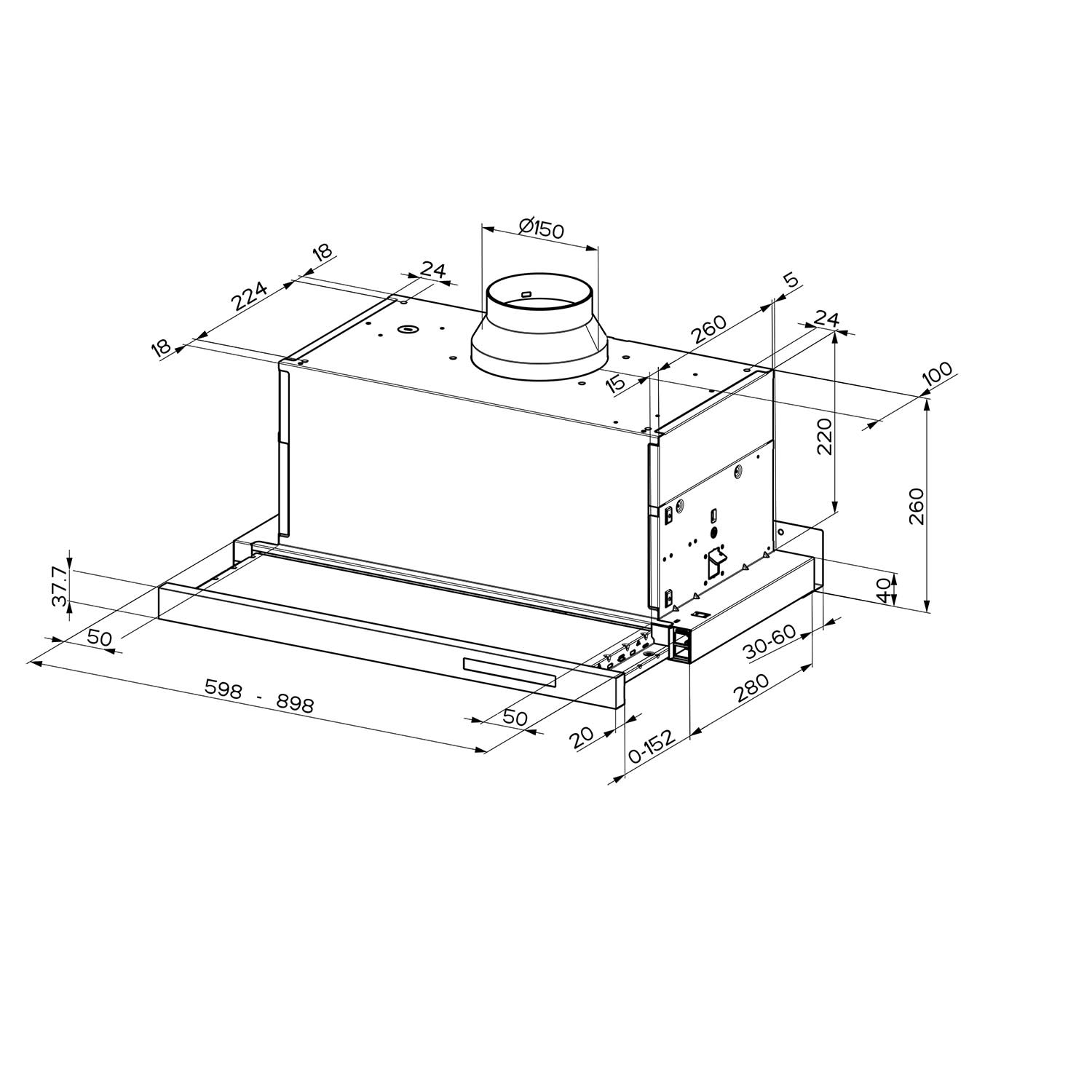 Εικόνα 3 του Faber MAXIMA NG TOUCH EV8 LED X A60 Απορροφητήρας Συρόμενος