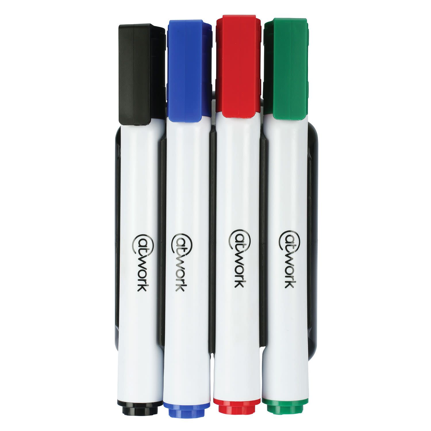 Εικόνα 2 του @Work Μαρκαδόροι Λευκού Πίνακα 4 χρώματα και Μαγνητικός Σπόγγος