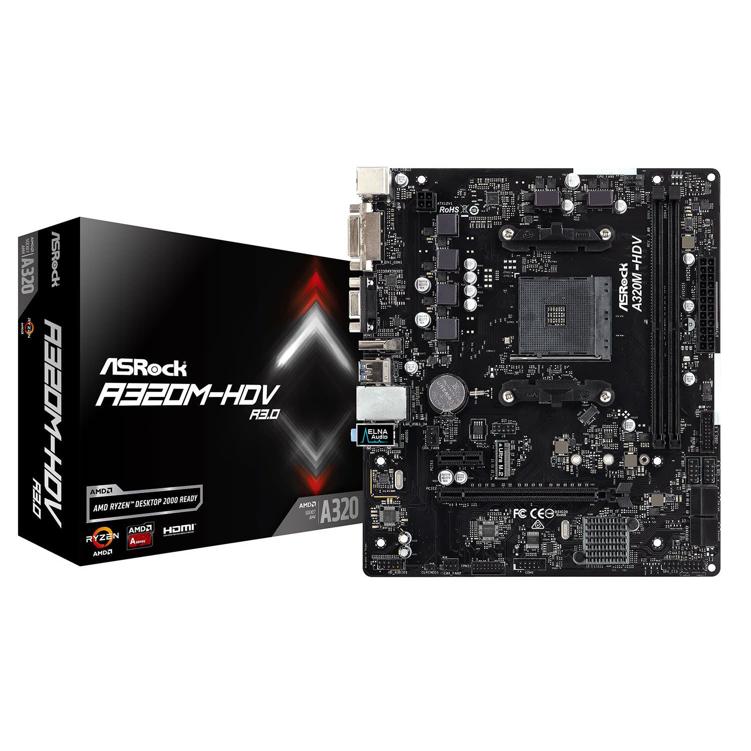 Asrock Motherboard Α320M HDV R4.0 (A320/AM4/DDR4)
