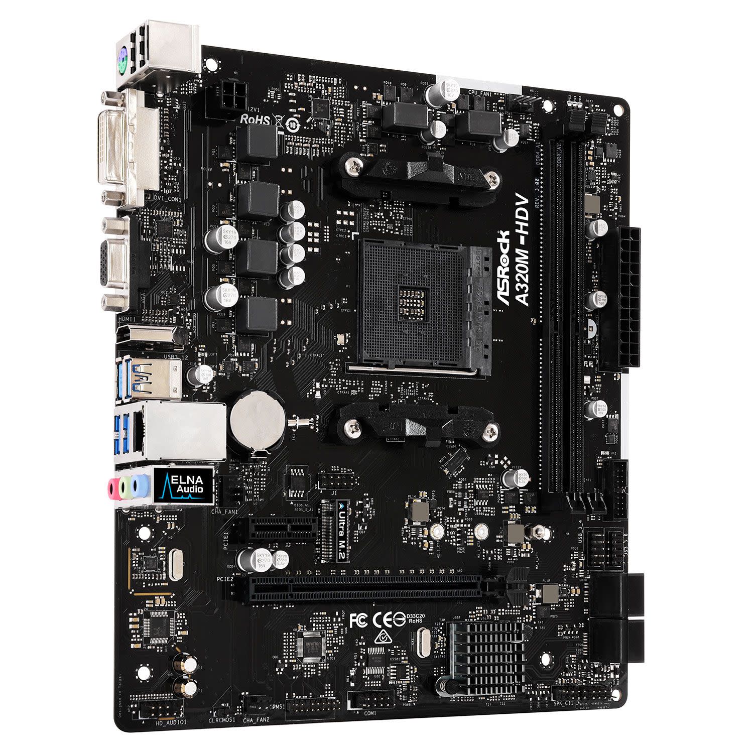 Εικόνα 3 του Asrock Motherboard Α320M HDV R4.0 (A320/AM4/DDR4)