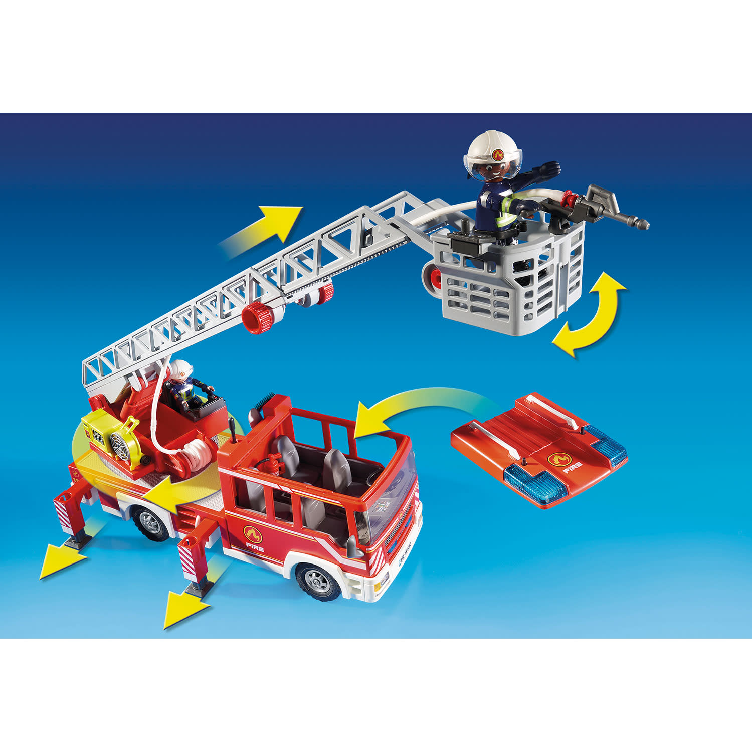 Κάνε κλικ για να δεις την εικόνα 3 του playmobil City Action Όχημα Πυροσβεστικής με Σκάλα και Καλάθι Διάσωσης 9463