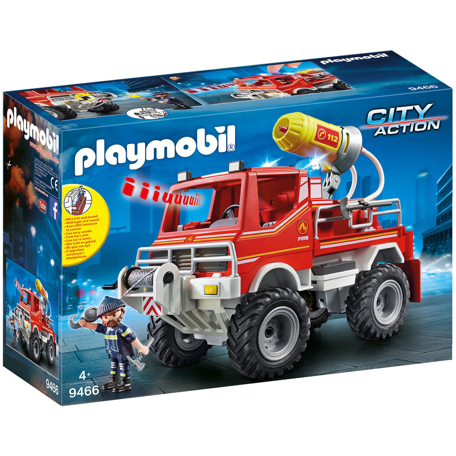 Κάνε κλικ για να δεις την εικόνα 1 του playmobil City Action Όχημα Πυροσβεστικής με Τροχαλία Ρυμούλκησης 9466