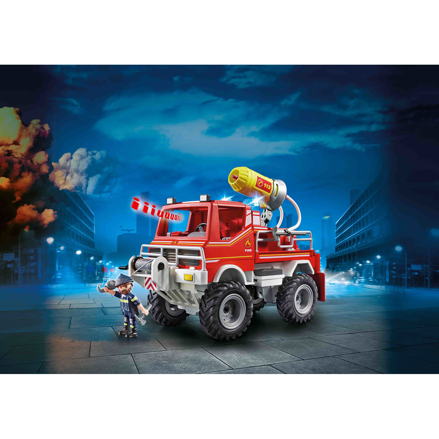 Κάνε κλικ για να δεις την εικόνα 2 του playmobil City Action Όχημα Πυροσβεστικής με Τροχαλία Ρυμούλκησης 9466