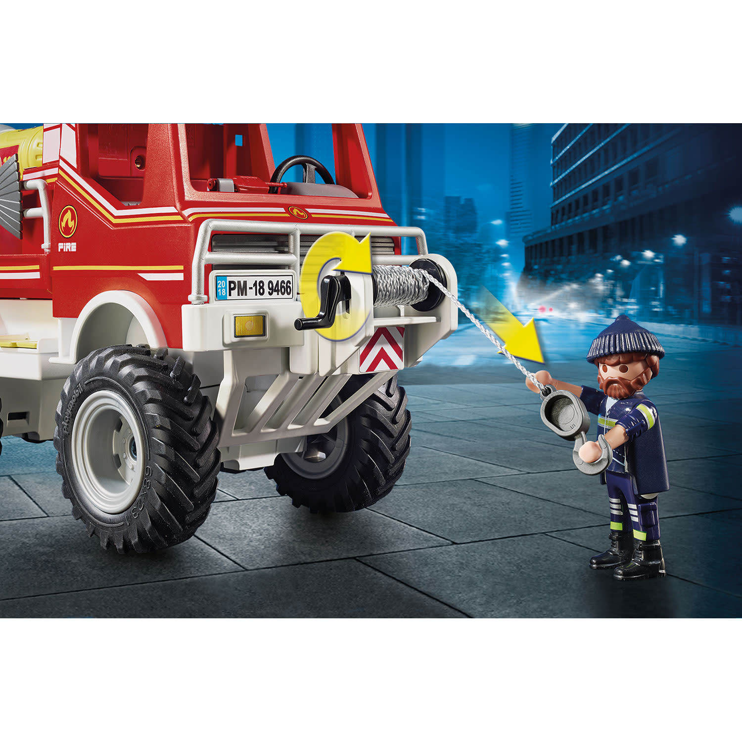 Κάνε κλικ για να δεις την εικόνα 3 του playmobil City Action Όχημα Πυροσβεστικής με Τροχαλία Ρυμούλκησης 9466