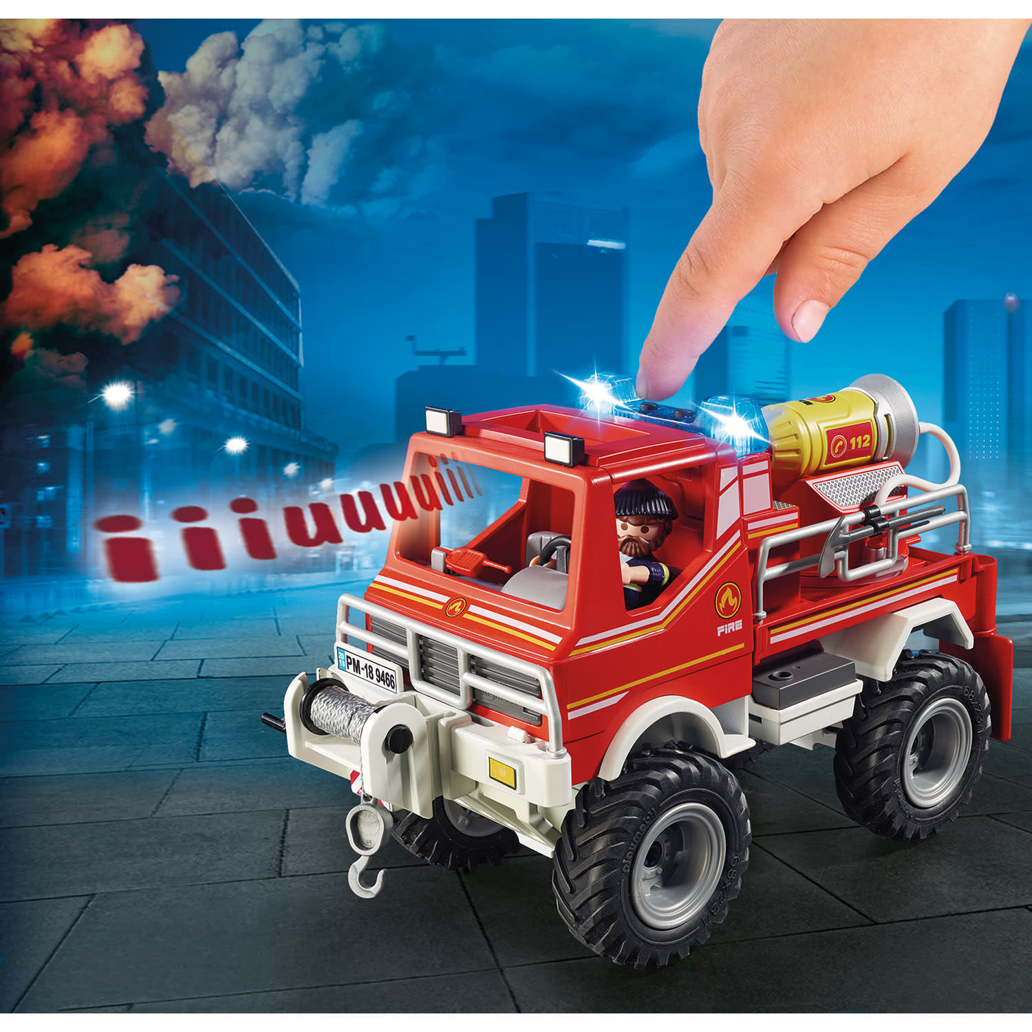 Κάνε κλικ για να δεις την εικόνα 4 του playmobil City Action Όχημα Πυροσβεστικής με Τροχαλία Ρυμούλκησης 9466