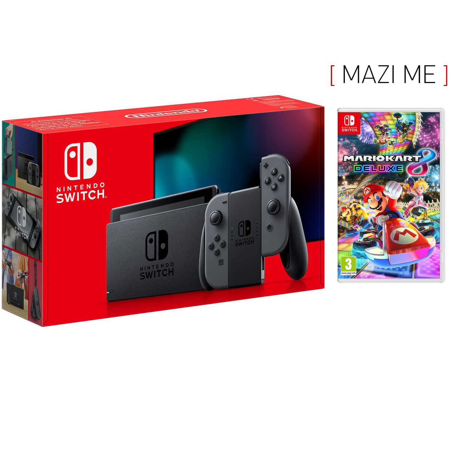 Κάνε κλικ για να δεις την εικόνα 1 του Nintendo Switch HAD Grey Joy-Con + Mario Kart 8 Deluxe