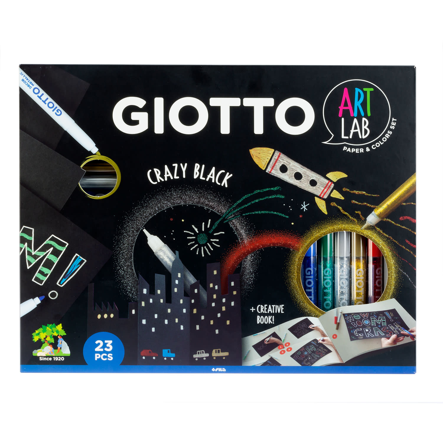 Giotto Εργαστήριο Ζωγραφικής Crazy Black 23τεμ.