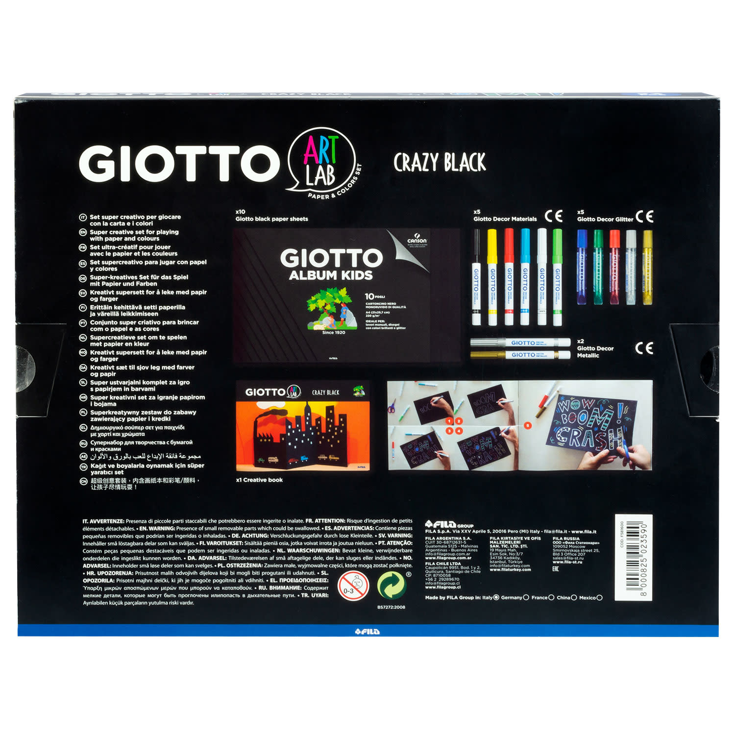 Εικόνα 8 του Giotto Εργαστήριο Ζωγραφικής Crazy Black 23τεμ.