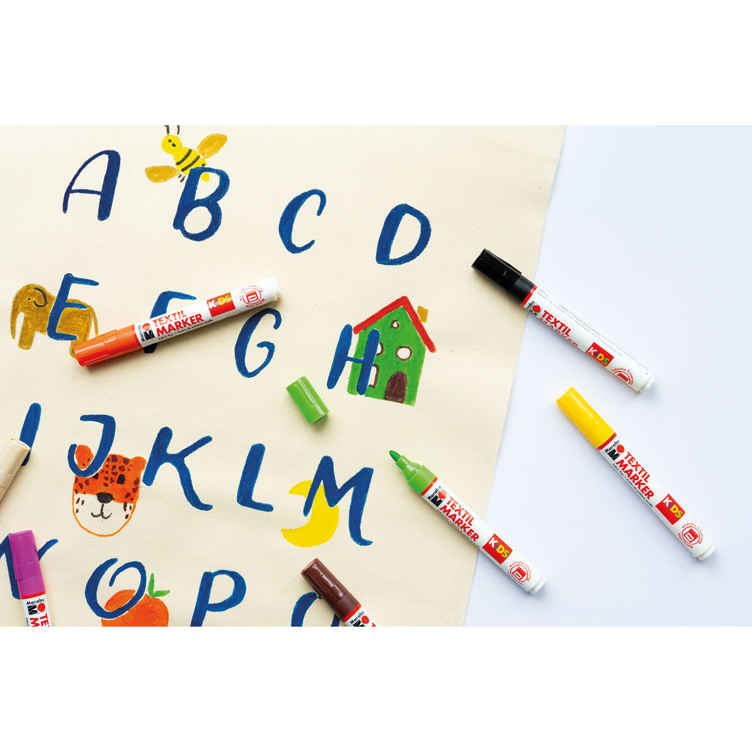 Εικόνα 5 του Marabu Μαρκαδόροι για 'Υφασμα με στρογγυλή μύτη 5τεμ.