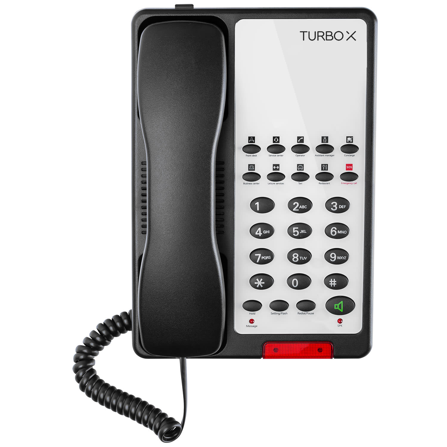 Turbo-X Ενσύρματο Τηλέφωνο HTL-100 Μαύρo