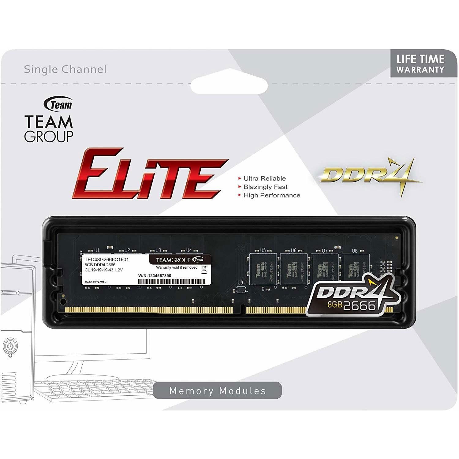 Εικόνα 1 του TeamGroup RAM Desktop 8GB 2666MHz DDR4