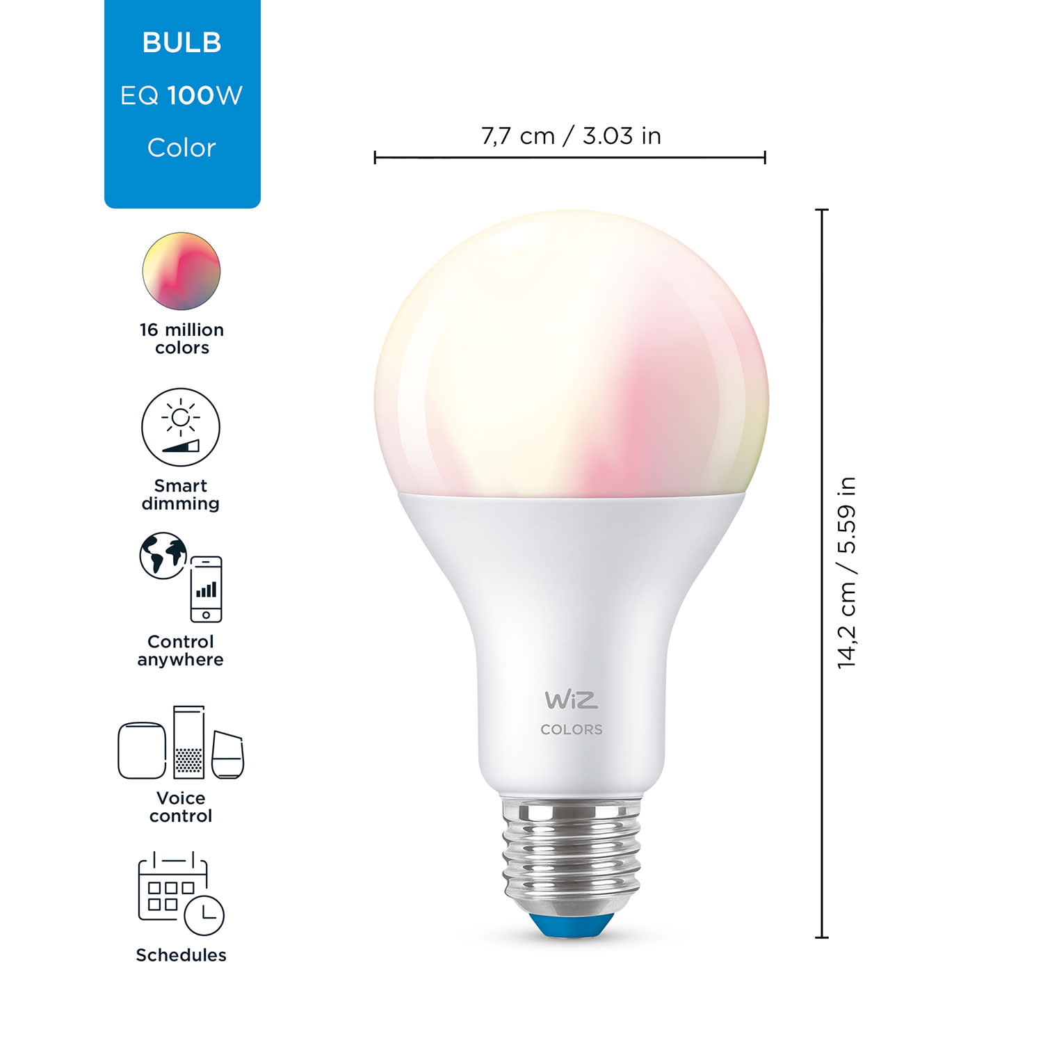 Εικόνα 11 του Wiz Smart Wi-Fi Bulb A67 E27 Color & Tunable White