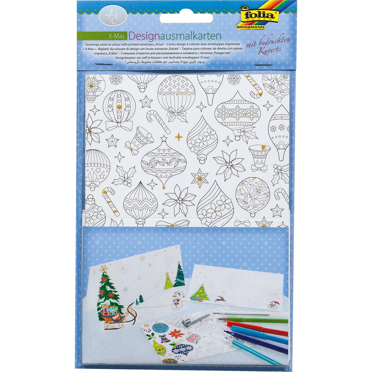 Εικόνα 1 του Folia Ευχετήριες Κάρτες & Φάκελοι X-MAS 4τεμ.