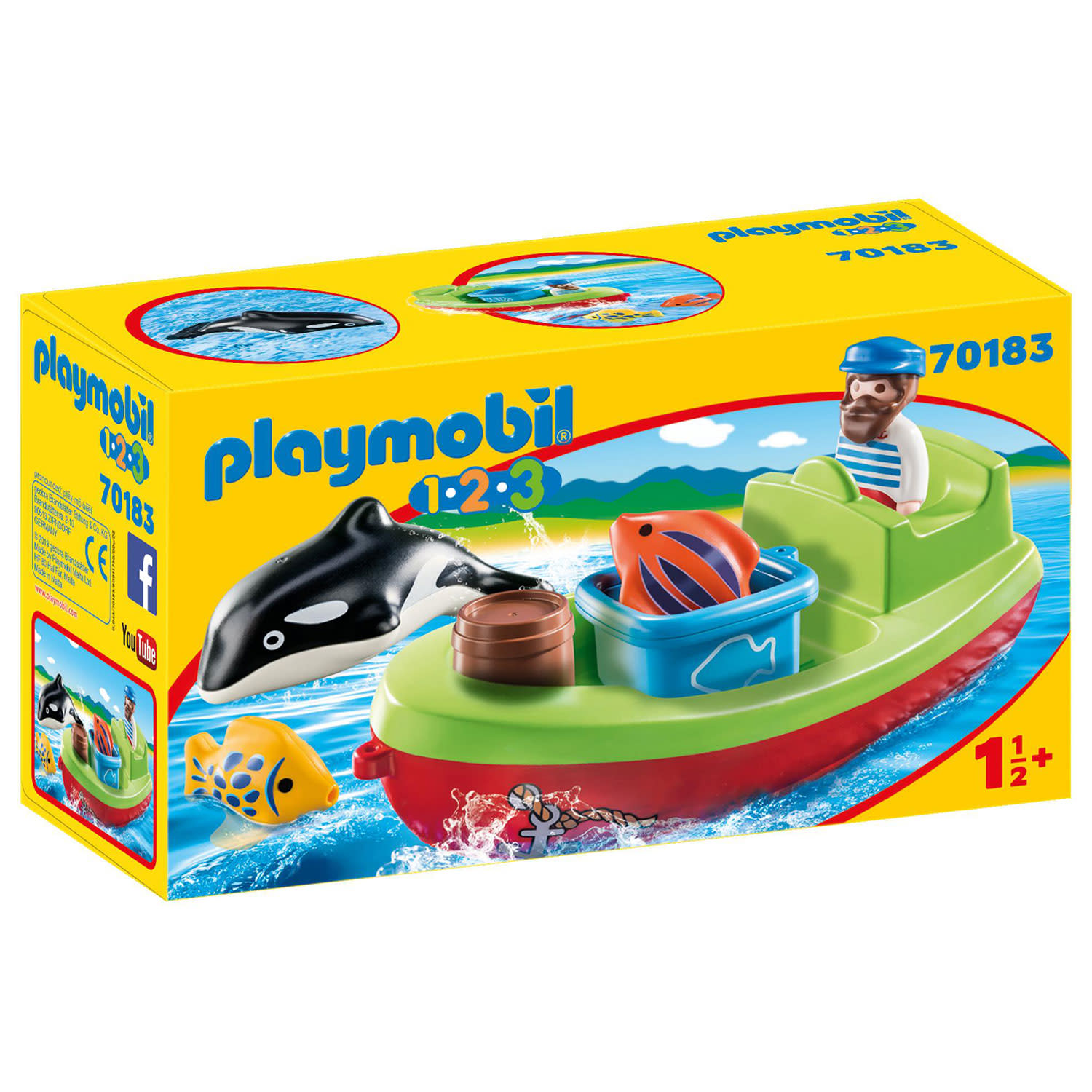 Κάνε κλικ για να δεις την εικόνα 1 του playmobil 1·2·3 Αλιευτικό Σκάφος 70183