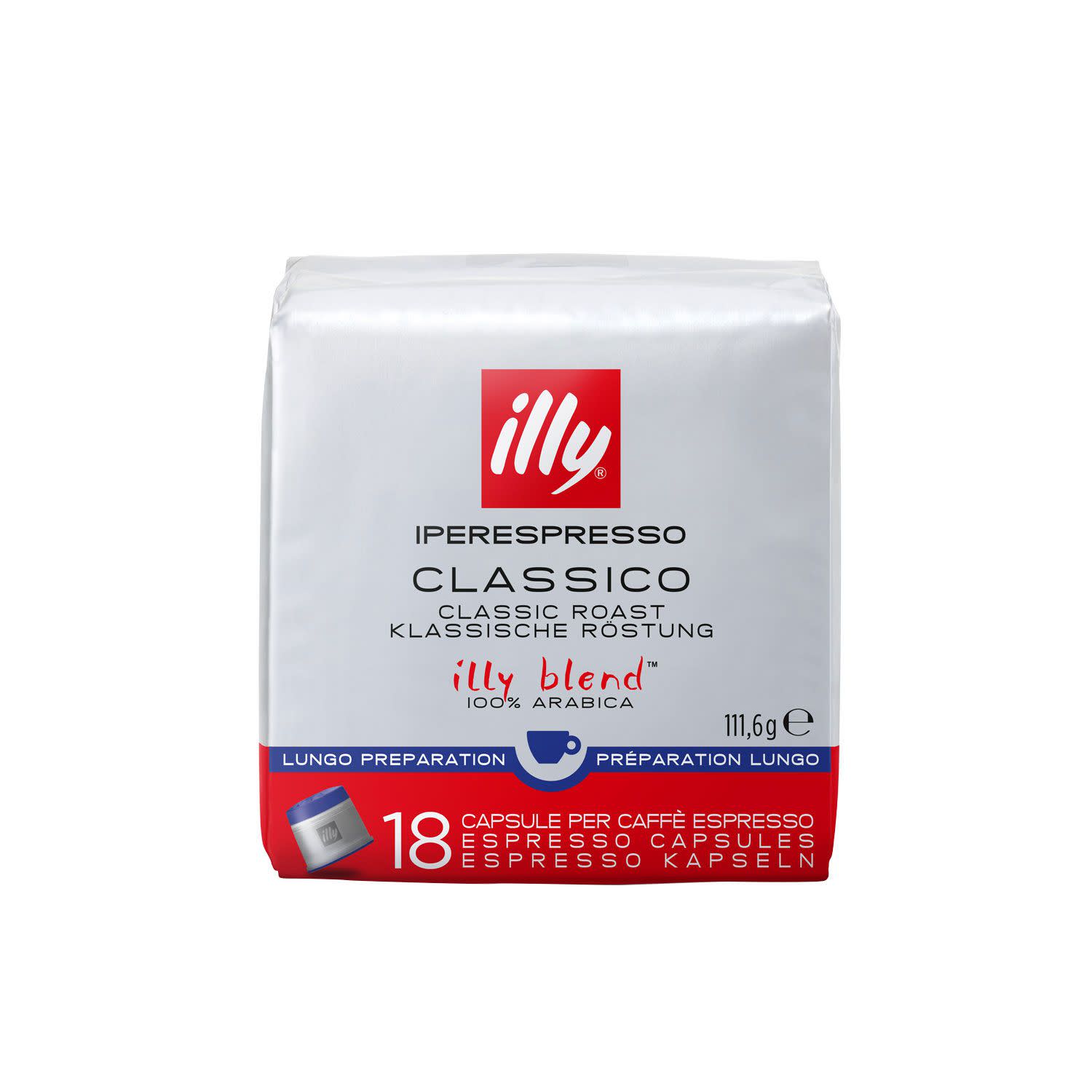 Κάνε κλικ για να δεις την εικόνα 1 του Illy Κάψουλες Iper Cube Lungo 18 τεμάχια