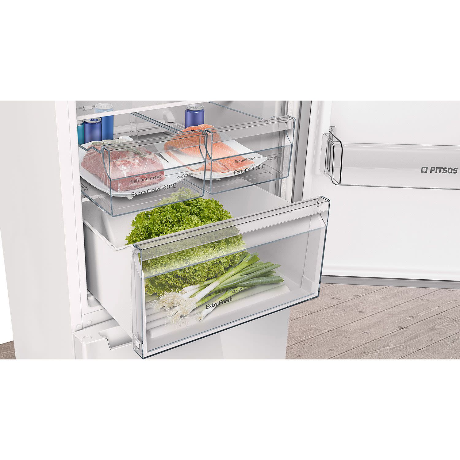 Εικόνα 3 του Pitsos PKNB39VWEA Ψυγειοκαταψύκτης White