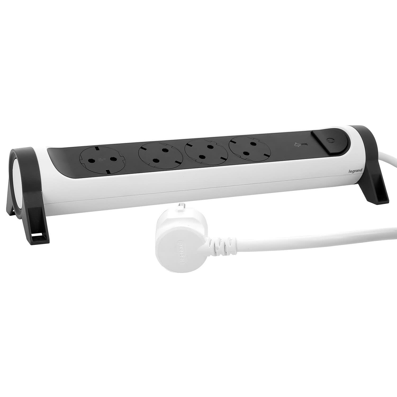 Εικόνα 1 του Legrand Πολύπριζο Ασφαλείας 4 Θέσεων Σούκο Λευκό/Μαύρο Premium