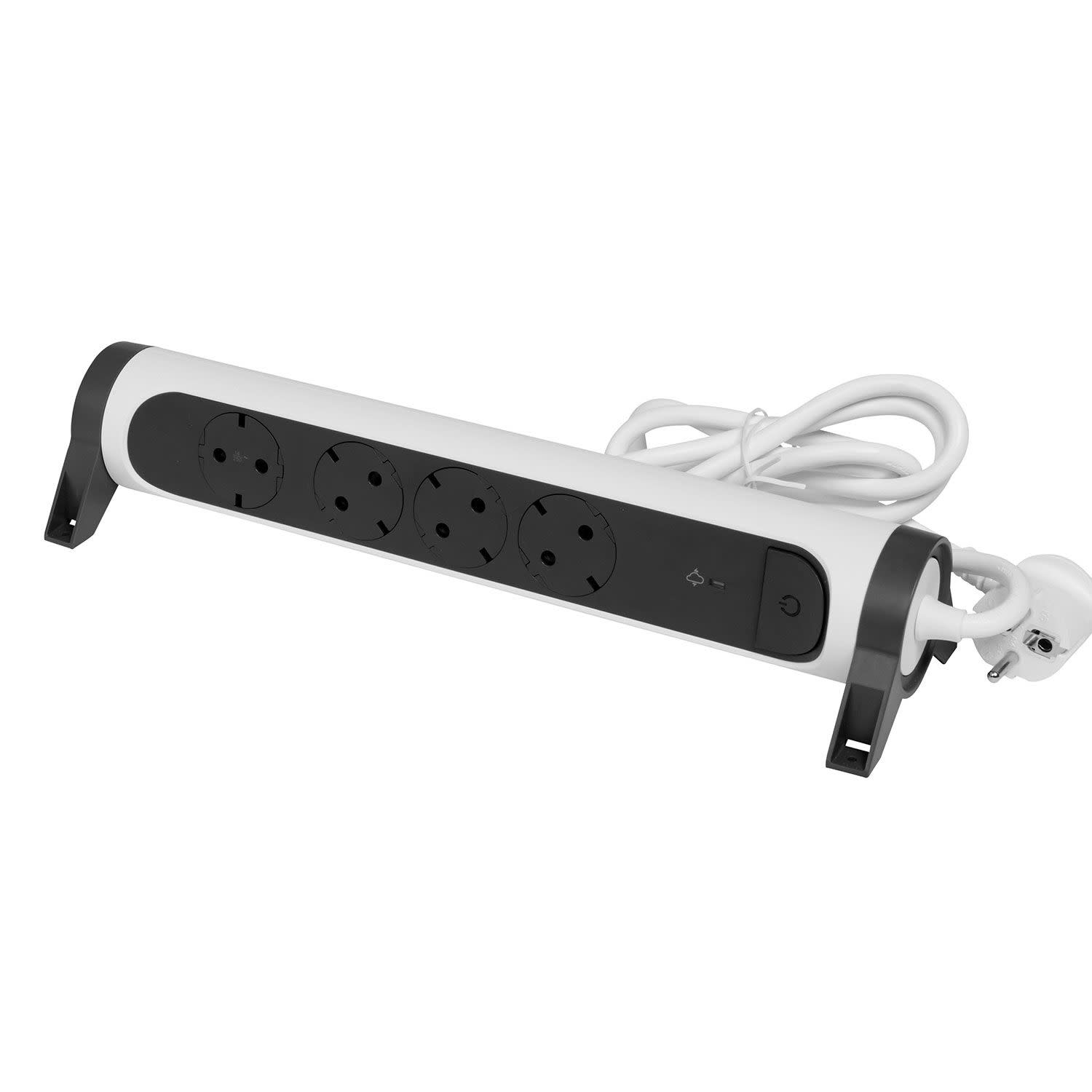 Εικόνα 2 του Legrand Πολύπριζο Ασφαλείας 4 Θέσεων Σούκο Λευκό/Μαύρο Premium