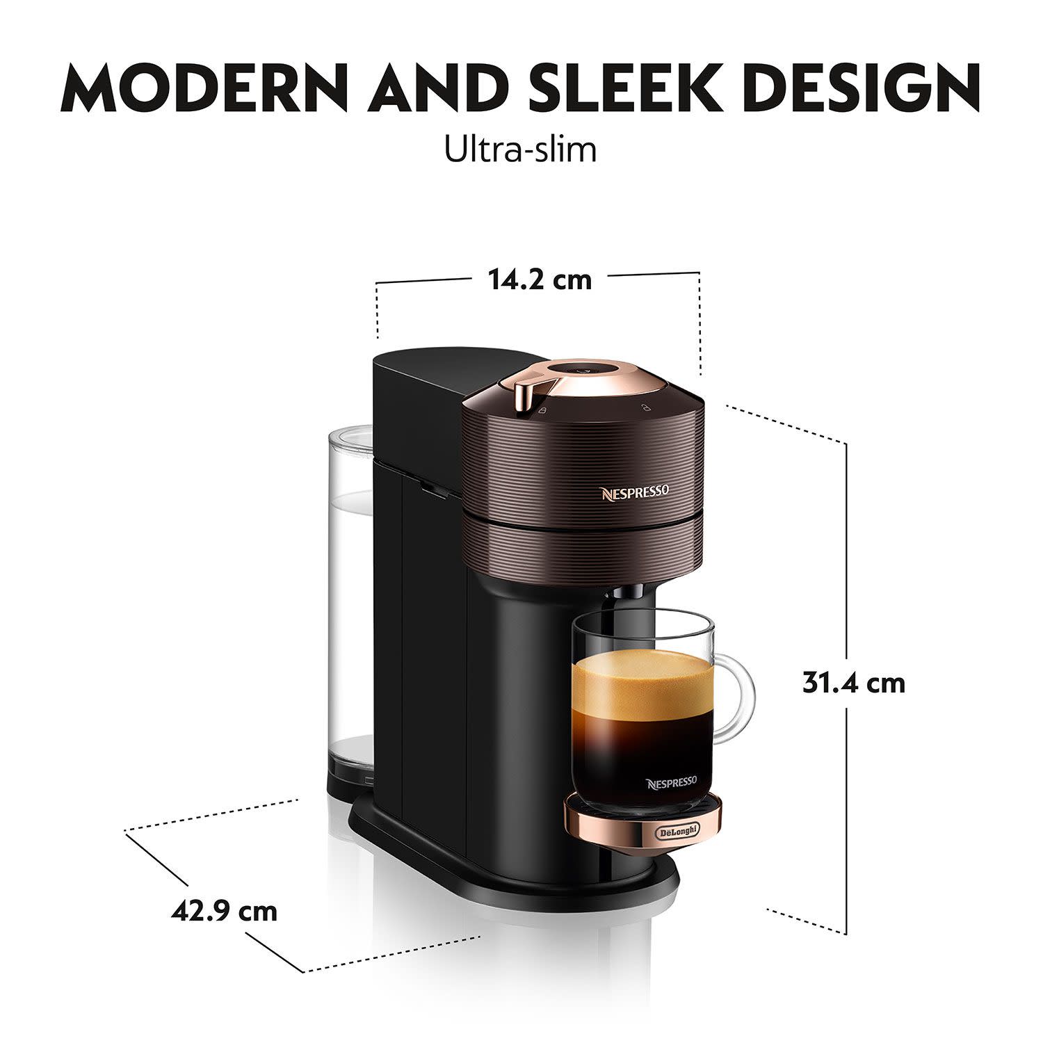 Εικόνα 9 του Delonghi Καφετιέρα Espresso Με κάψουλα ENV120.BW Vertuo Next Premium Rich Brown