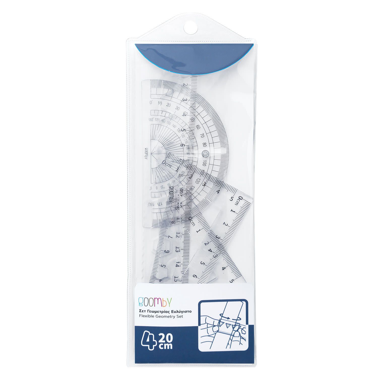 Goomby Σετ ευλύγιστων γεωμετρικών οργάνων 20cm