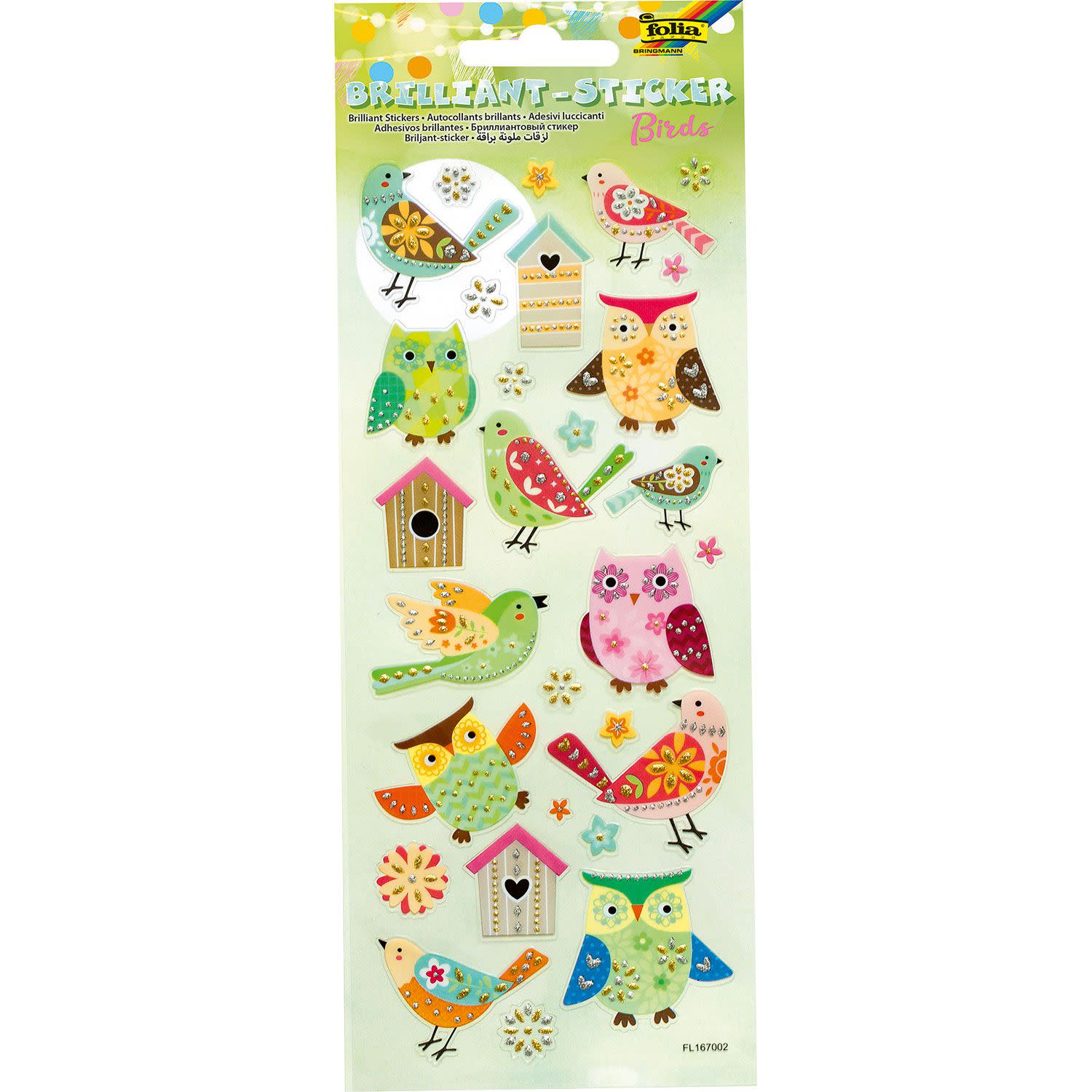 Κάνε κλικ για να δεις την εικόνα 1 του Folia Αυτοκόλλητα Brilliant Party Birds 28τεμ.