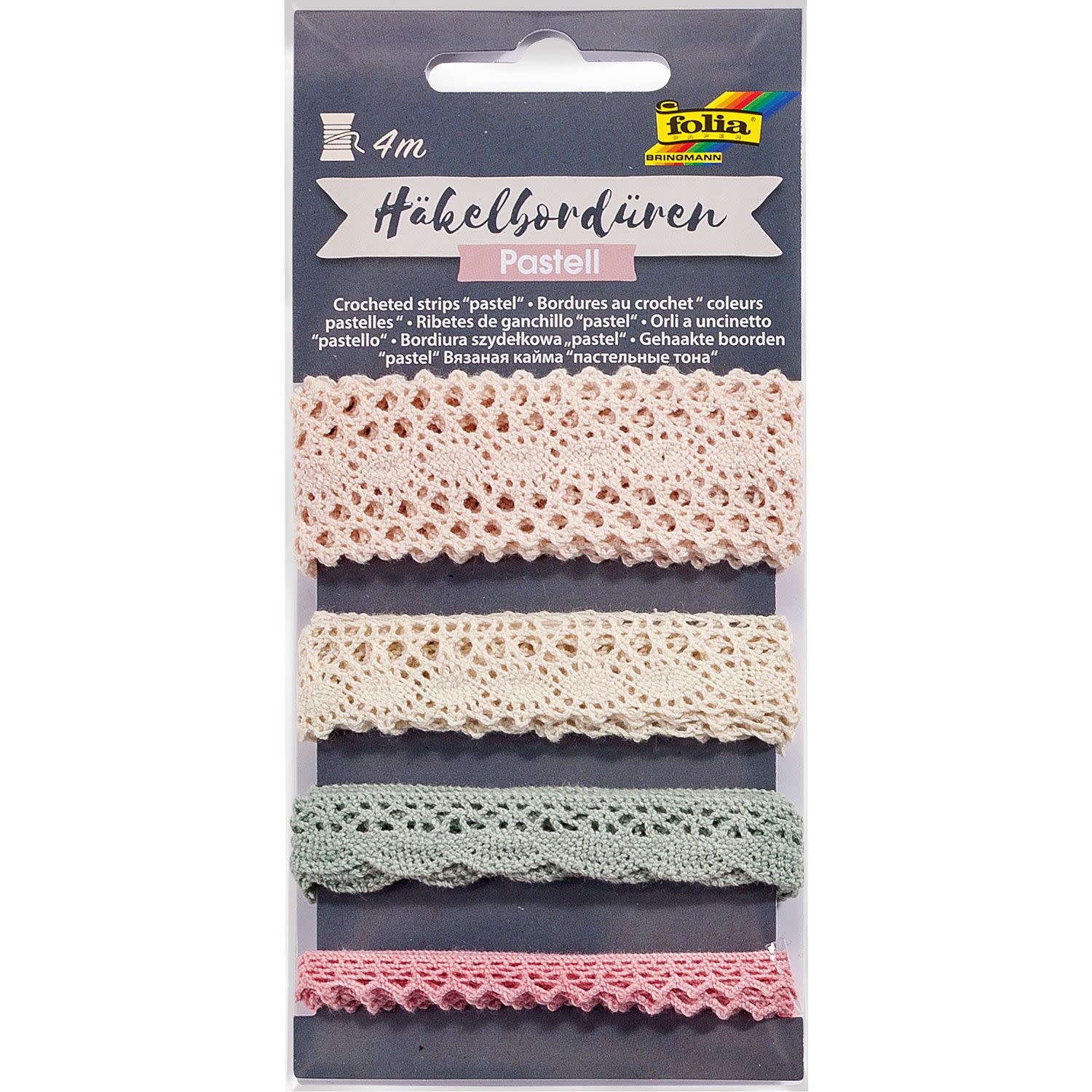 Folia Κορδέλες σε 4 pastel αποχρώσεις, 4*1m