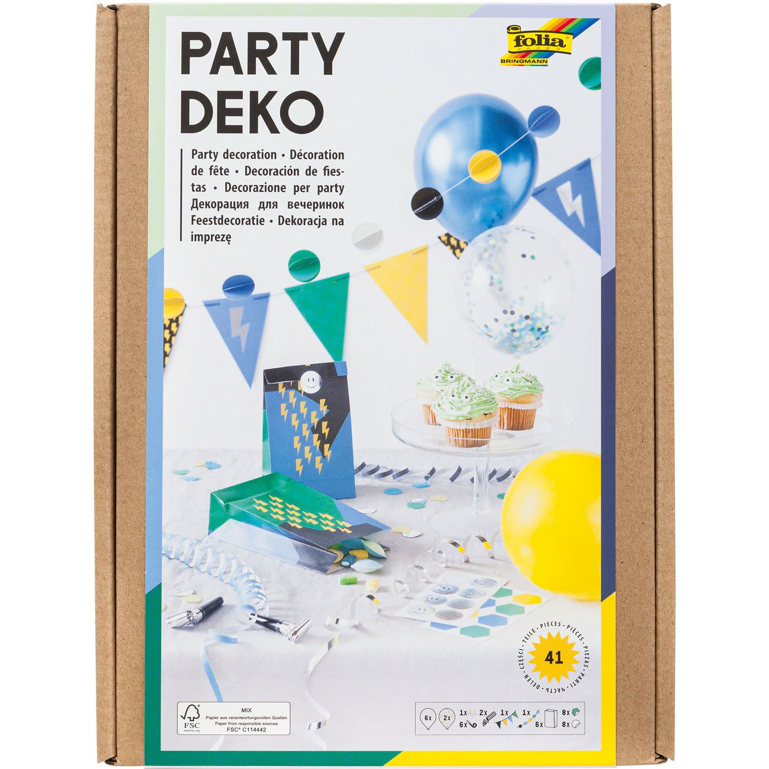 Κάνε κλικ για να δεις την εικόνα 1 του Folia Diy Kit Διακόσμησης Party Boys 41τεμ.