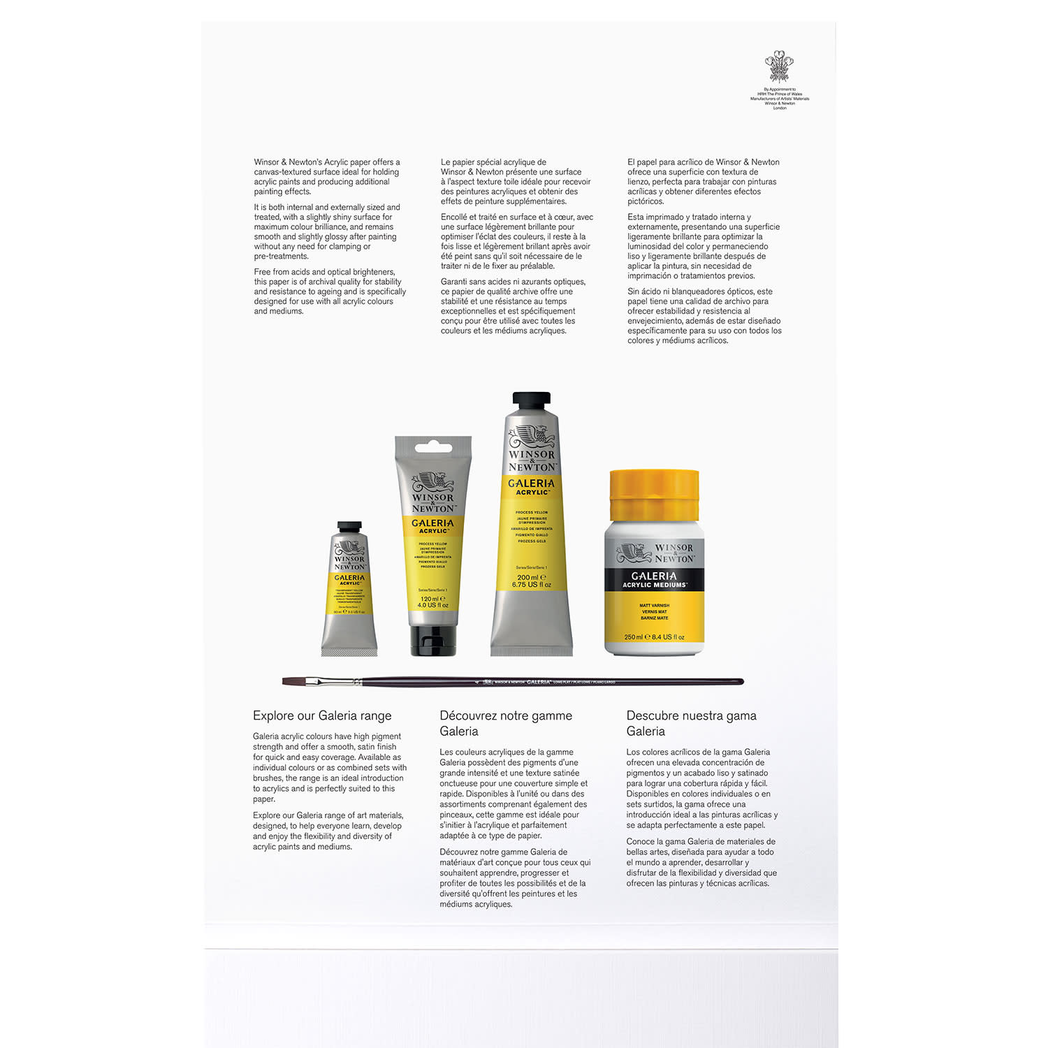 Εικόνα 4 του Winsor & Newton Μπλοκ για ακρυλικά 31x41cm 300gr 15Φύλλων