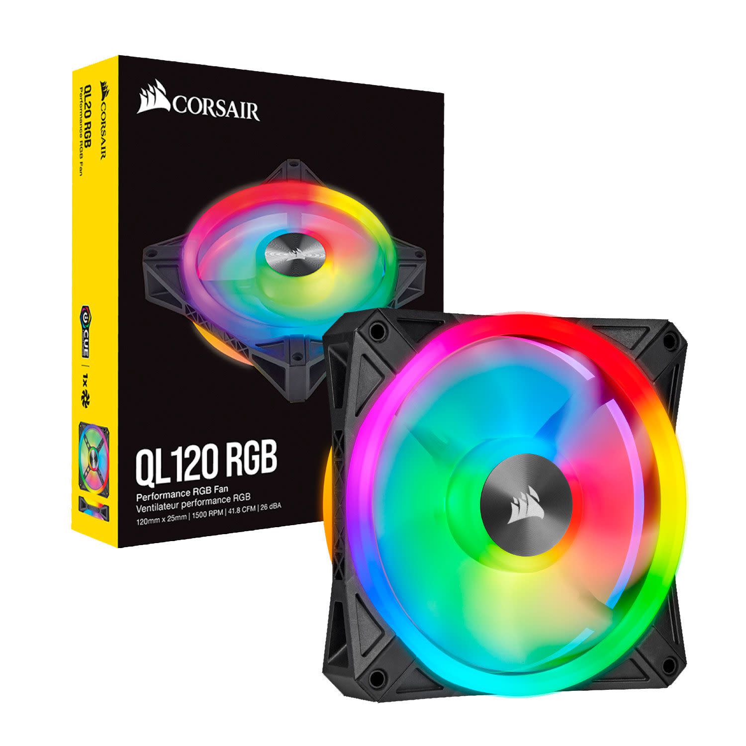 Κάνε κλικ για να δεις την εικόνα 2 του Corsair Fan QL120 RGB Black