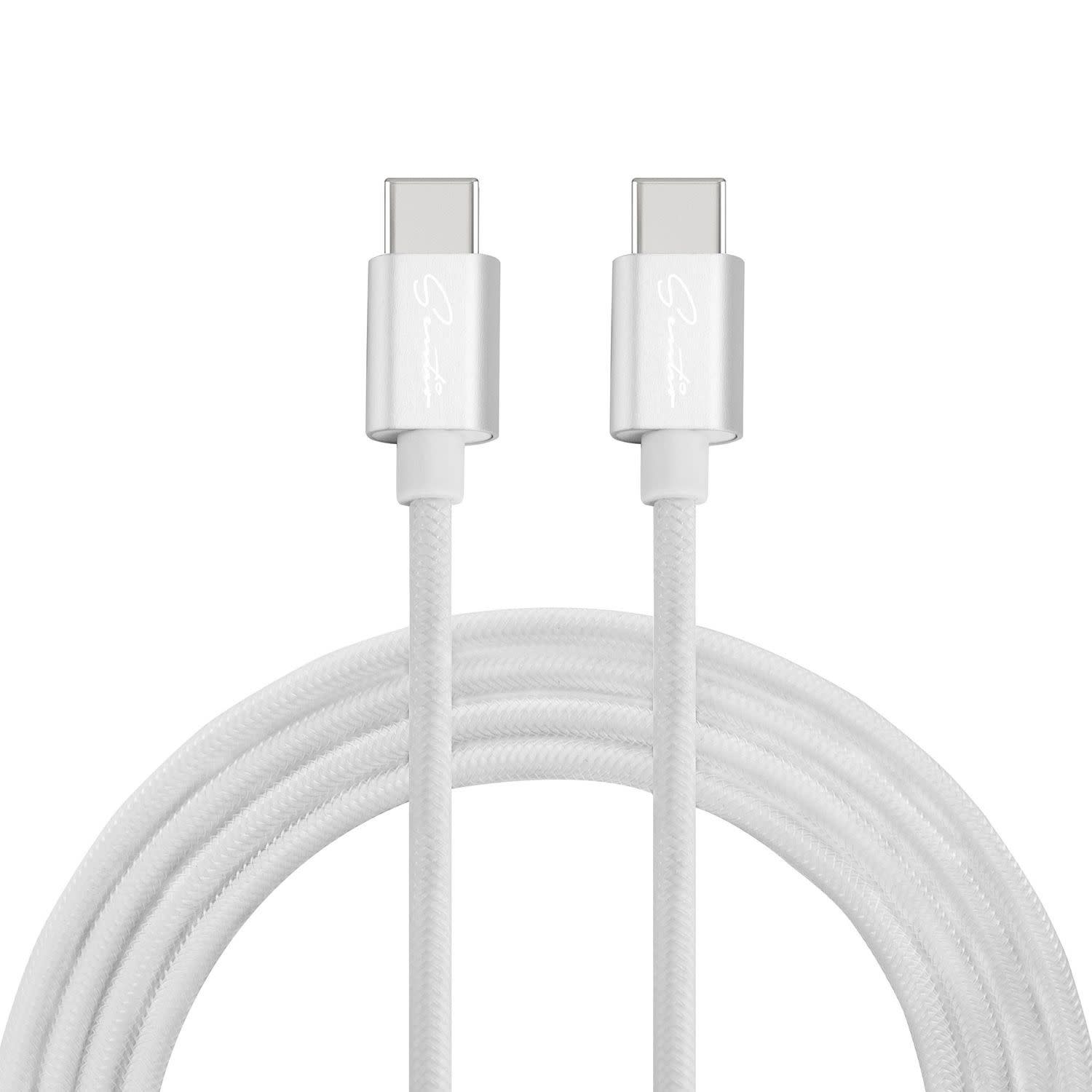 Sentio Καλώδιο USB-C to USB-C 60W 1.2 m Λευκό