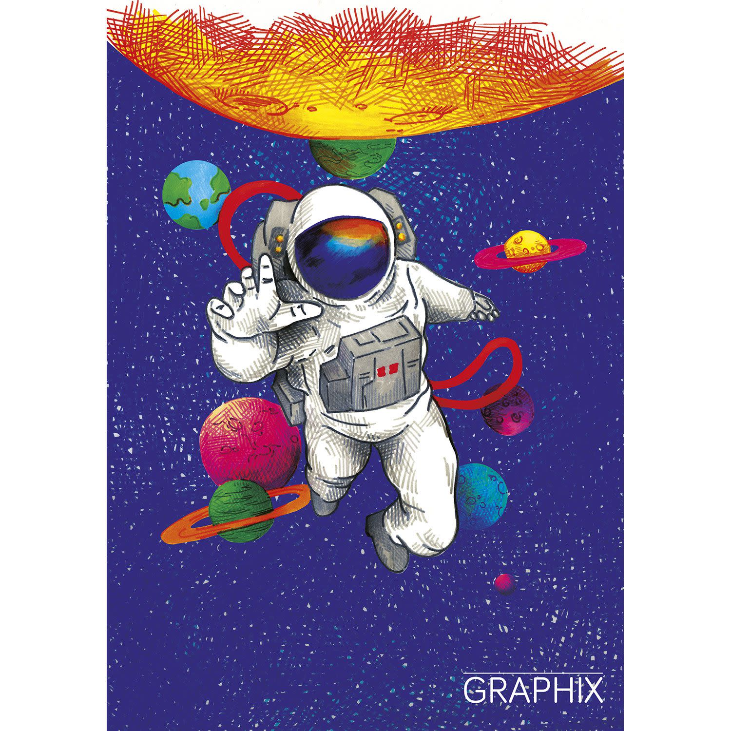 Εικόνα 5 του Marabu Μαρκαδόροι Ζωγραφικής Ανεξίτηλοι Hero of Galaxy Graphix με διπλή μύτη Fine & Extra Fine 24τεμ.