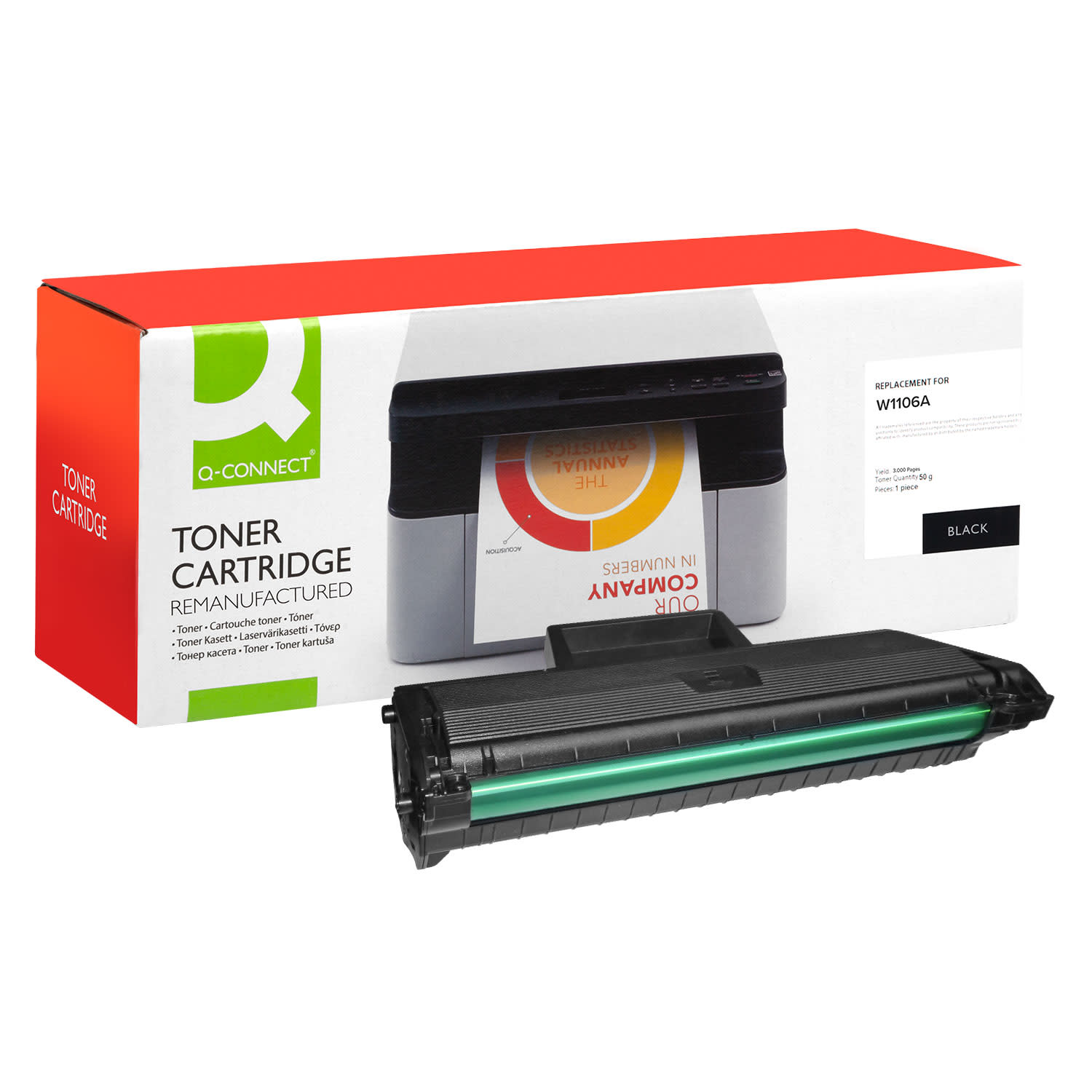 Εικόνα 1 του Toner Q-Connect 106A / W1106A Jumbo Black