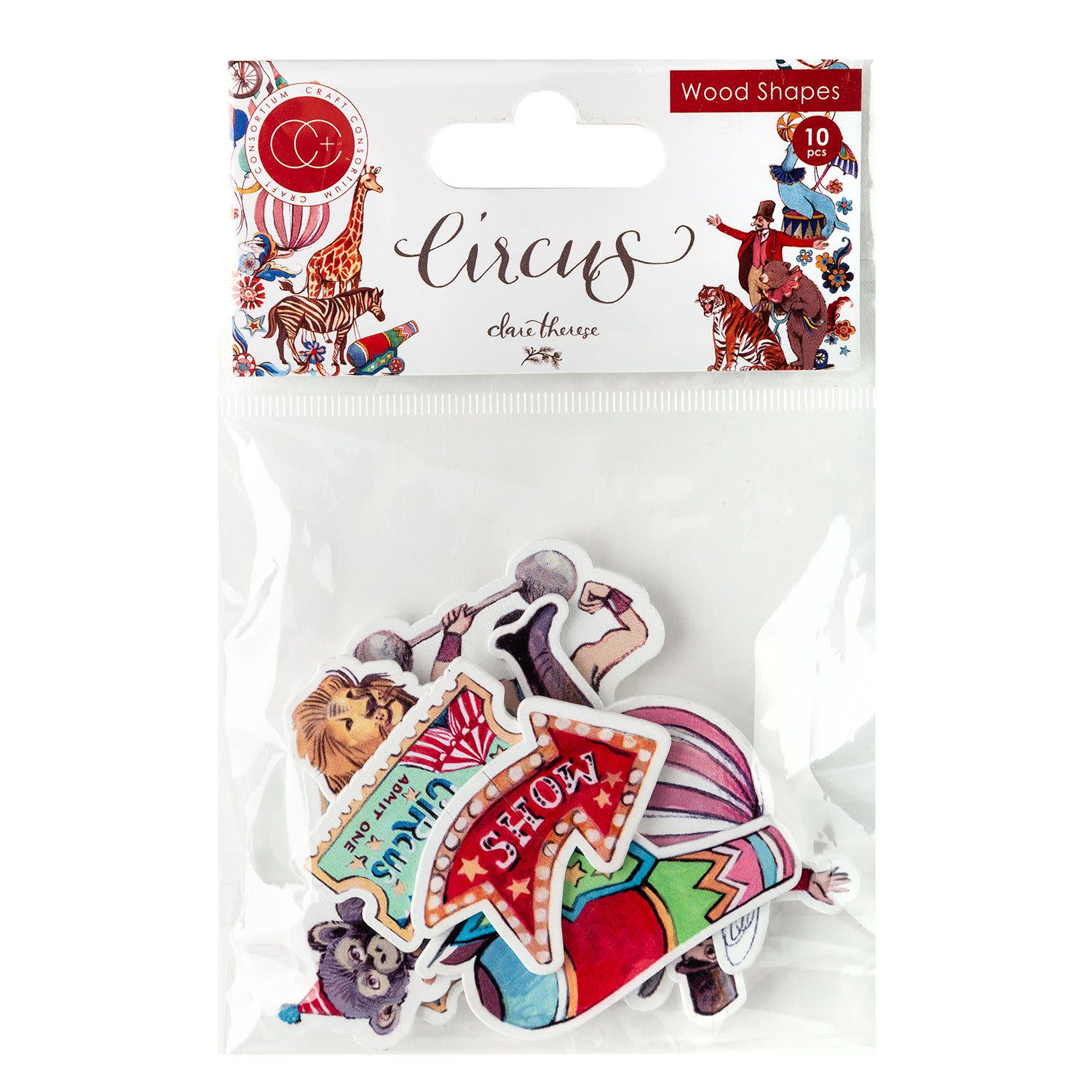 Κάνε κλικ για να δεις την εικόνα 1 του Craft Consortium Ξύλινα Διακοσμητικά Circus 10τεμ.