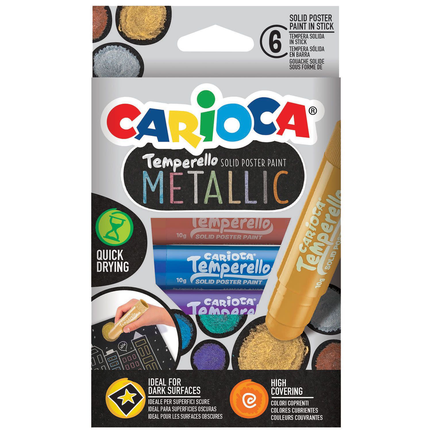 Carioca Τέμπερα σε stick Metallic Temperello 6τεμ.