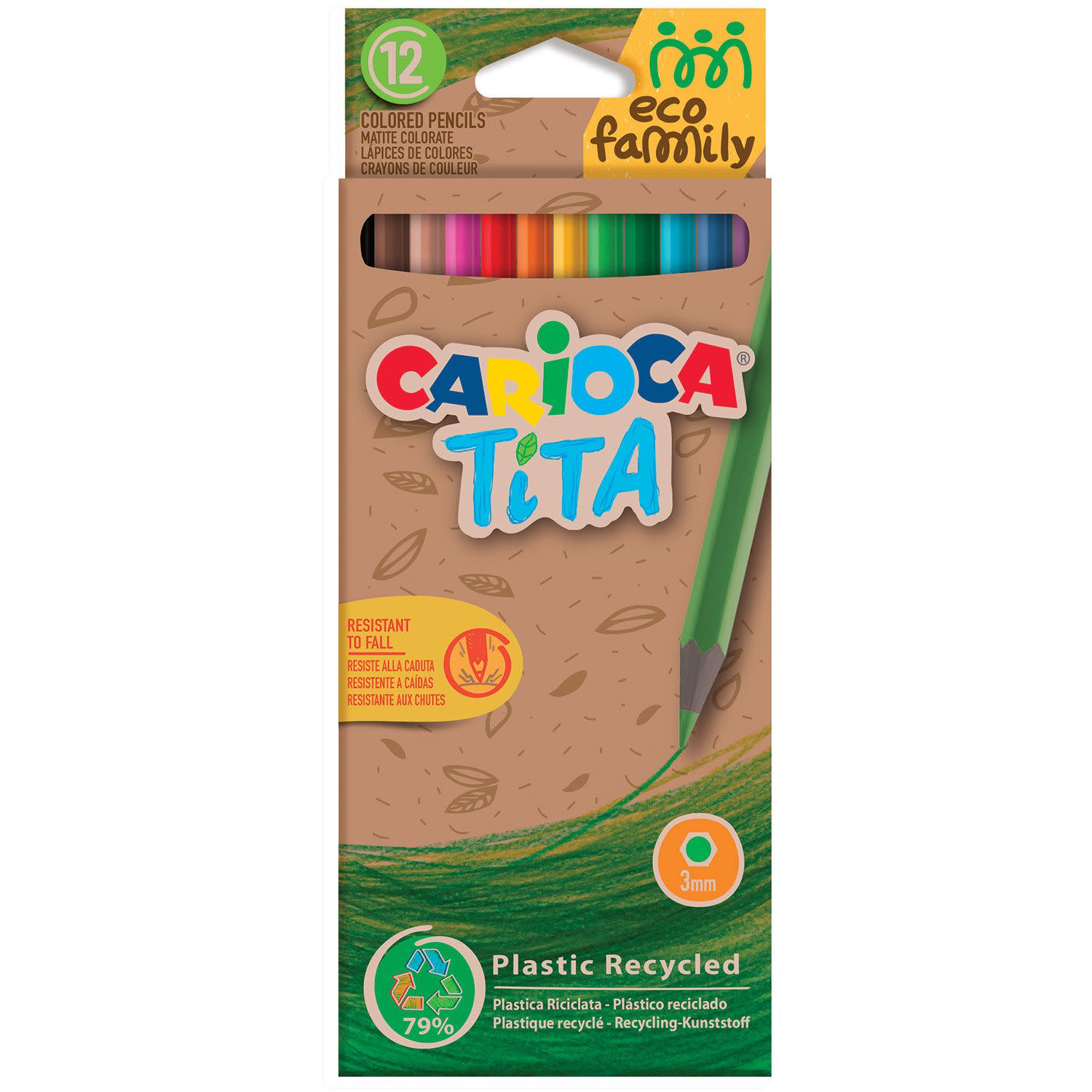 Κάνε κλικ για να δεις την εικόνα 1 του Carioca Ξυλομπογιές Eco Family 12τεμ.