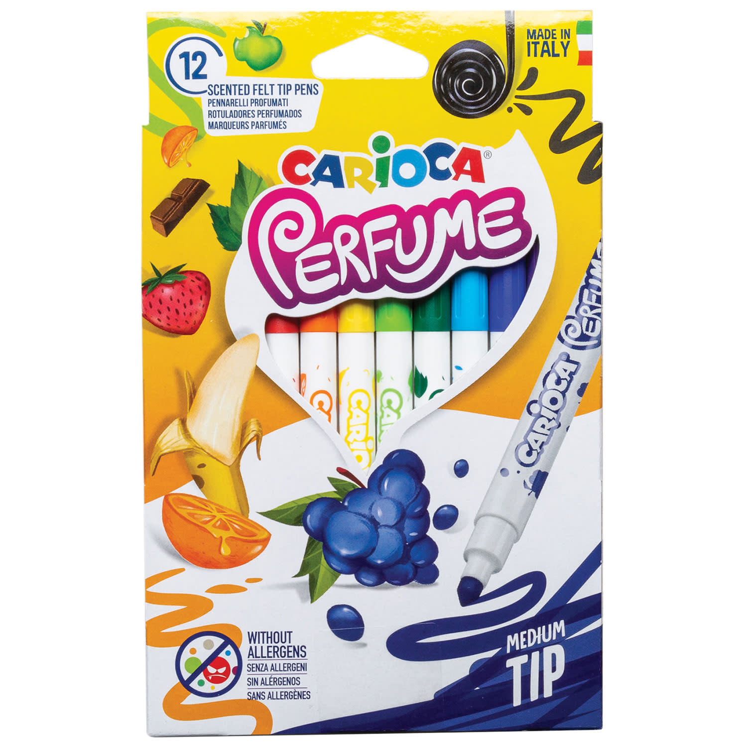 Carioca Μαρκαδόροι Ζωγραφικής Λεπτοί Αρωματικοί Xplosion 12τεμ.